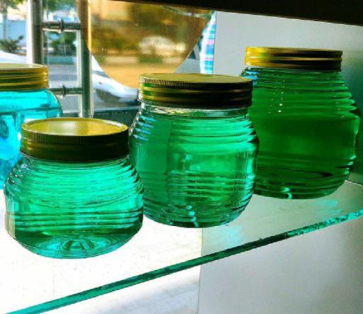 تولید انواع جار گرد شیشه ای صادراتی